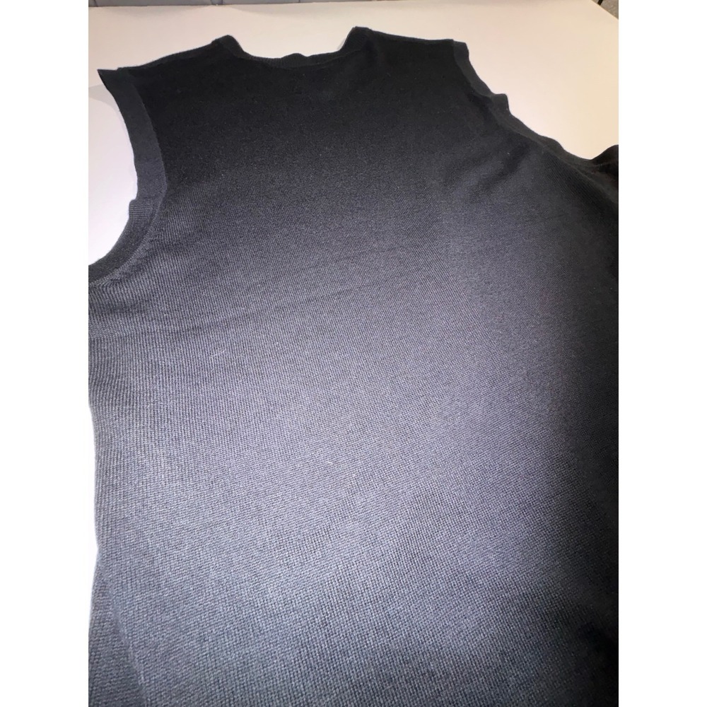 Perry Ellis Mens V Neck Merino Blend Sweater Vest Black Size L? - Picture 6 of 7